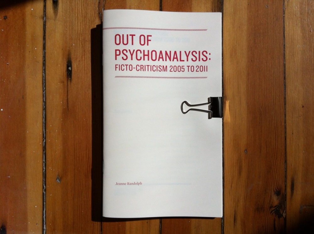 Out of Psychoanalysis