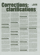 Corrections and Clarifications. (May 2009 - January 2010)
