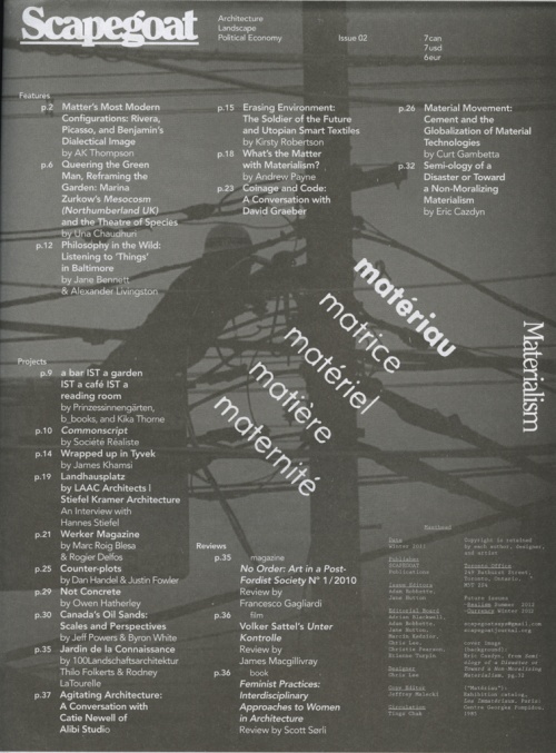 Scapegoat issue 02: Materialism