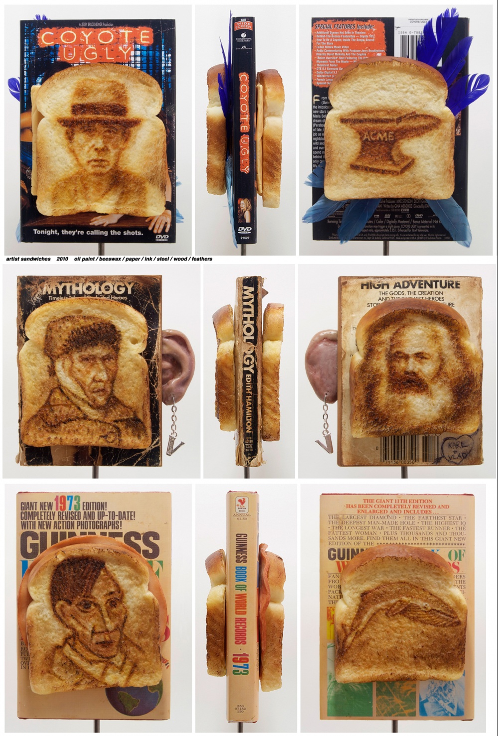 Artist Book Sandwiches (Beuys, van Gogh, Picasso)