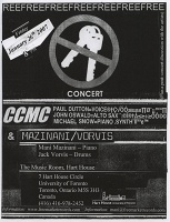 CCMC and Mani Mazinani: No Keys concert&#160;poster