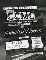 CCMC and Mani Mazinani: Concert Poster (Piano) for January 28th 2005&#160;performance