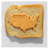 Processed Cheese Maps on Toast