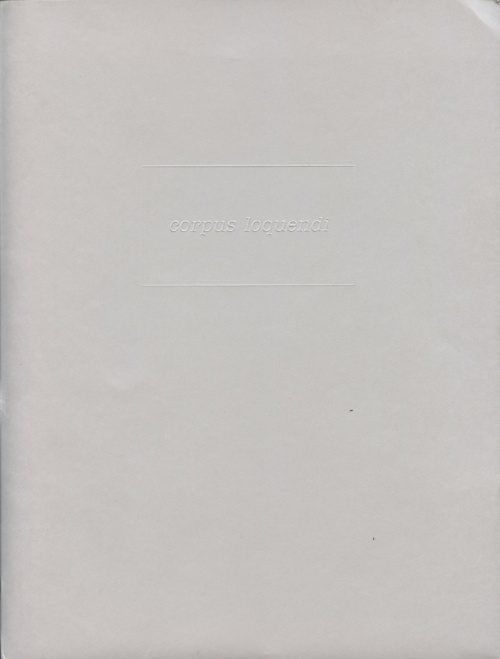 Corpus Loquendi - Body For Speaking - Body Centered video in Hal