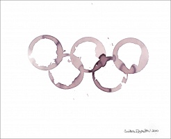 Anitra Hamilton: Olympic Rings (red wine) - Hamilton,&#160;Anitra