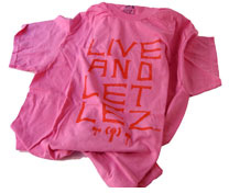 Live and Let Lez t-shirt (pink)