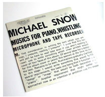 Music For Piano, Whistling, Microphone and Tape Recorder