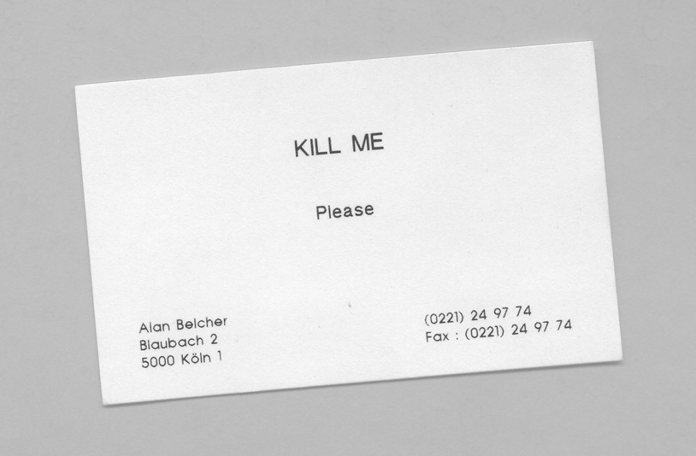 Kill Me (business card) 