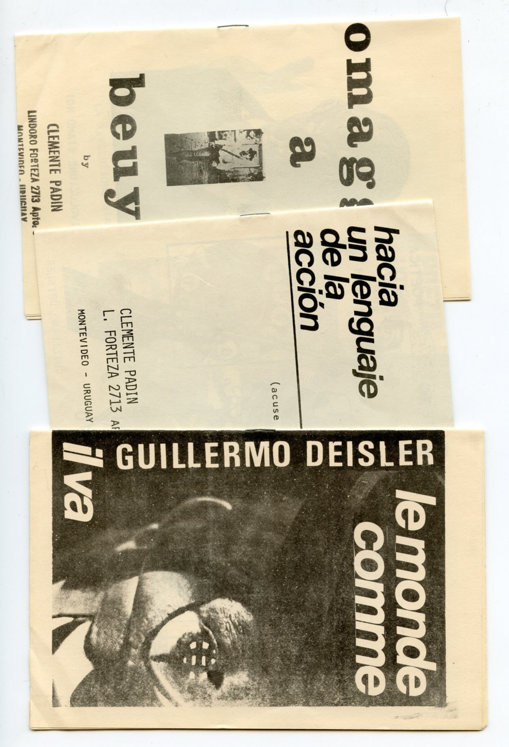 Three Mail Art Books by Clemente Padín