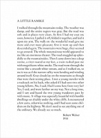 A Little Ramble: In the Spirit of Robert&#160;Walser