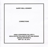 Garry Neill Kennedy: Corrections (exhibition&#160;pamphlet)