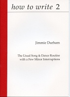 how to write 2: Jimmie Durham, The Usual Song &amp; Dance Routine with a Few Minor&#160;Interruptions.