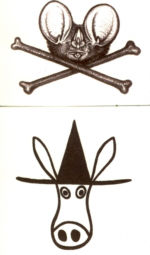 Temporary Tattoos: El Kabong or Batface & Crossbones